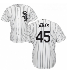 Youth Majestic Chicago White Sox 45 Bobby Jenks Authentic White Home Cool Base MLB Jersey