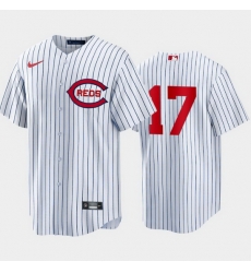 Men Cincinnati Reds 17 Stuart Fairchild White Field Of Dreams Stitched Baseball Jersey