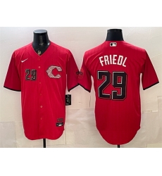 Men Cincinnati Reds  29 TJ Friedl Red 2026 City Connect Stadium Stitched Baseball Jersey