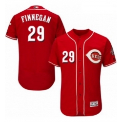 Mens Majestic Cincinnati Reds 29 Brandon Finnegan Red Alternate Flex Base Authentic Collection MLB Jersey