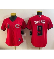 Women Cincinnati Reds  9 Matt McLain Red 2026 City Connect Stadium Stitched Baseball Jersey
