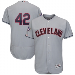 Men Cleveland Indians Majestic 2019 Jackie Robinson Day Grey Jersey