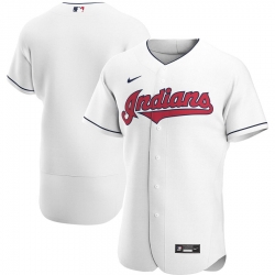 Men Cleveland Indians Men Nike White Home 2020 Flex Base Team MLB Jersey