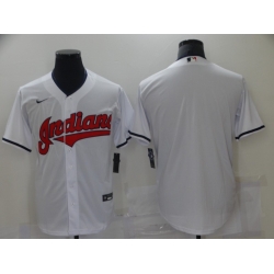 Men Nike Cleveland Indians Blank White Baseball Stitched MLB Jersey