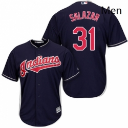 Mens Majestic Cleveland Indians 31 Danny Salazar Replica Navy Blue Alternate 1 Cool Base MLB Jersey