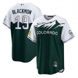 Men Colorado Rockies 19 Charlie Blackmon 2022 Green City Connect Stitched Baseball Jerseys