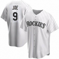 Men Colorado Rockies Connor Joe #9 White Cool Base Stitched Baseball Jersey