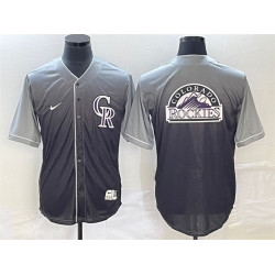 Men Colorado Rockies Grey Drrift Edition Team Big Logo Stitched Baseball Jersey
