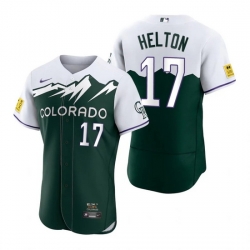 Men Nike Nike Colorado Rockies #17 Todd Helton City Connect Stitched Flex Base Baseball Jersey