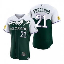 Men Nike Nike Colorado Rockies #21 Kyle Freeland City Connect Stitched Flex Base Baseball Jersey