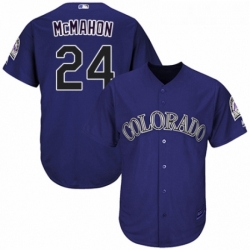 Youth Majestic Colorado Rockies 24 Ryan McMahon Replica Purple Alternate 1 Cool Base MLB Jersey 