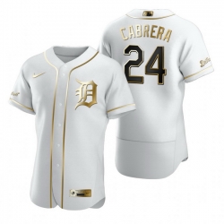 Detroit Tigers 24 Miguel Cabrera White Nike Mens Authentic Golden Edition MLB Jersey