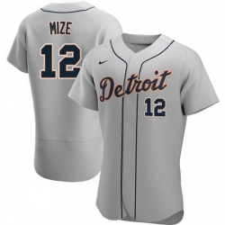 Men Detroit Tigers 12 Casey Mize Grey Flex Base Stitched jersey