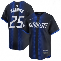 Men Detroit Tigers 25 Matt Manning 2024 Navy City Connect Cool Base Limited Stitched Jersey