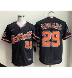 Men Detroit Tigers  29 Tarik Skubal 2026 Navy Alternate Stitched Baseball Jersey