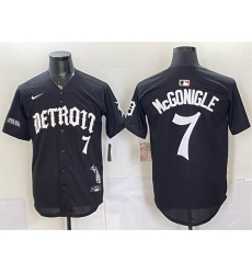 Men Detroit Tigers  7 Kevin McGonigle 2026 Black  Motor Gothic Edition  Vapor Premier Limited Stitched Baseball Jersey
