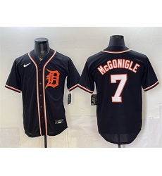 Men Detroit Tigers  7 Kevin McGonigle 2026 Fashion Replica Black Out Stitched Baseball Jersey