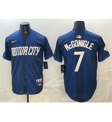 Men Detroit Tigers 7 Kevin McGonigle Navy City Connect Cool Base Limited Stitched Jersey Men Detroit Tigers 7 Kevin McGonigle Navy City Connect Cool Base Limited Stitched Jersey