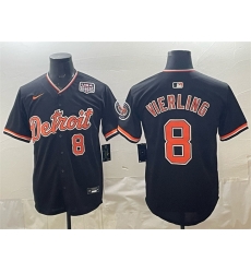 Men Detroit Tigers 8 Matt Vierling Black 2026 Alternate USA 250 Patch Vapor Premier Limited Stitched Baseball Jersey Men Detroit Tigers 8 Matt Vierling Black 2026 Alternate USA 250 Patch Vapor Premier Limited Stitched Baseball Jersey