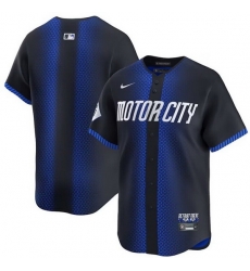 Men Detroit Tigers Blank 2024 Navy City Connect Cool Base Limited Jersey