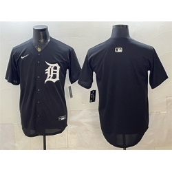 Men Detroit Tigers Blank Black Limited Stitched Baseball Jersey