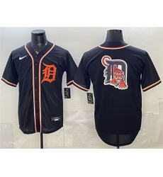 Men Detroit Tigers Team Big Logo 2026 Fashion Replica Black Out Stitched Baseball Jersey Men Detroit Tigers Team Big Logo 2026 Fashion Replica Black Out Stitched Baseball Jersey
