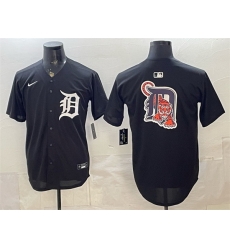 Men Detroit Tigers Team Big Logo Limited Stitched Baseball Jersey