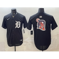 Men Detroit Tigers Team Big Logo Limited Stitched Baseball Jersey