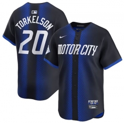 Youth Detroit Tigers 20 Spencer Torkelson 2024 Navy City Connect Cool Base Limited Stitched Baseball Jersey