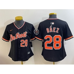 Youth Detroit Tigers  28 Javier B%C3%A1ez Black 2026 Alternate Vapor Premier Limited Stitched Baseball Jersey