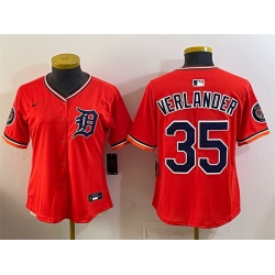 Youth Detroit Tigers  35 Justin Verlander Orange 2026 Alternate Vapor Premier Limited Stitched Baseball Jersey