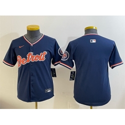 Youth Detroit Tigers Blank Navy 2026 Alternate Vapor Premier Limited Stitched Baseball Jersey