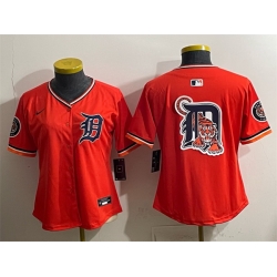 Youth Detroit Tigers Team Big Logo Orange 2026 Alternate Vapor Premier Limited Stitched Baseball Jersey