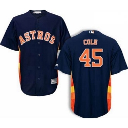 Astros 45 Gerrit Cole Navy Cool Base Jersey