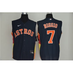 Astros 7 Craig Biggio Navy Nike Cool Base Sleeveless Jersey