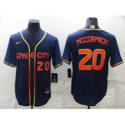 Men Houston Astros 20 Chas McCormick 2022 Navy City Connect Cool Base Stitched Jerse