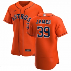 Men Houston Astros 39 Josh James Men Nike Orange Alternate 2020 Flex Base Team MLB Jersey