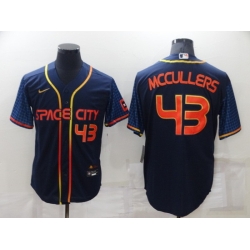 Men Houston Astros 43 Lance McCullers 2022 Navy City Connect Cool Base Stitched Jerse