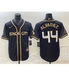 Men Houston Astros 44 Yordan Alvarez Black City Connect Cool Base Stitched Baseball Jersey