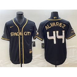 Men Houston Astros 44 Yordan Alvarez Black City Connect Cool Base Stitched Baseball Jersey
