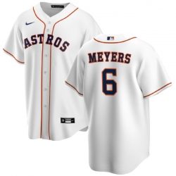 Men Houston Astros 6 Jake Meyers White Cool Base Stitched Baseball Jersey