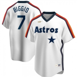 Men Houston Astros 7 Craig Biggio Nike Home Cooperstown Collection Logo Player MLB Jersey White