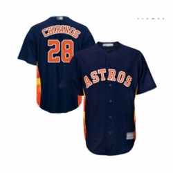 Mens Houston Astros 28 Robinson Chirinos Replica Navy Blue Alternate Cool Base Baseball Jersey 