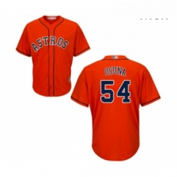 Mens Houston Astros 54 Roberto Osuna Replica Orange Alternate Cool Base Baseball Jersey 