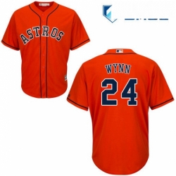 Mens Majestic Houston Astros 24 Jimmy Wynn Replica Orange Alternate Cool Base MLB Jersey 