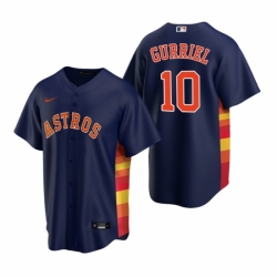 Mens Nike Houston Astros 10 Yuli Gurriel Navy Alternate Stitched Baseball Jersey