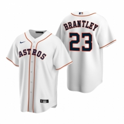 Mens Nike Houston Astros 23 Michael Brantley White Home Stitched Baseball Jersey