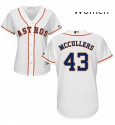 Womens Majestic Houston Astros 43 Lance McCullers Replica White Home Cool Base MLB Jersey