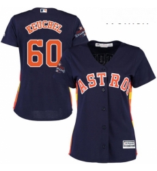 Womens Majestic Houston Astros 60 Dallas Keuchel Authentic Navy Blue Alternate 2017 World Series Champions Cool Base MLB Jersey