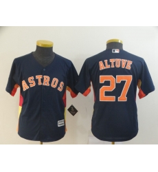 Youth Astros 2 Alex Bregman Navy Cool Base Jersey